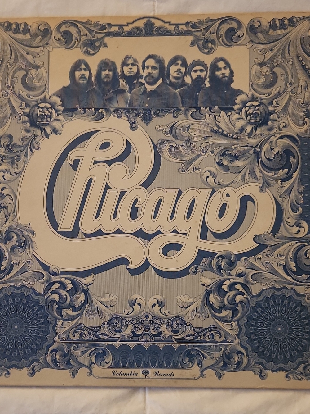 Columbia Blue and Cream Record Sleeve - Columbia Records Logo